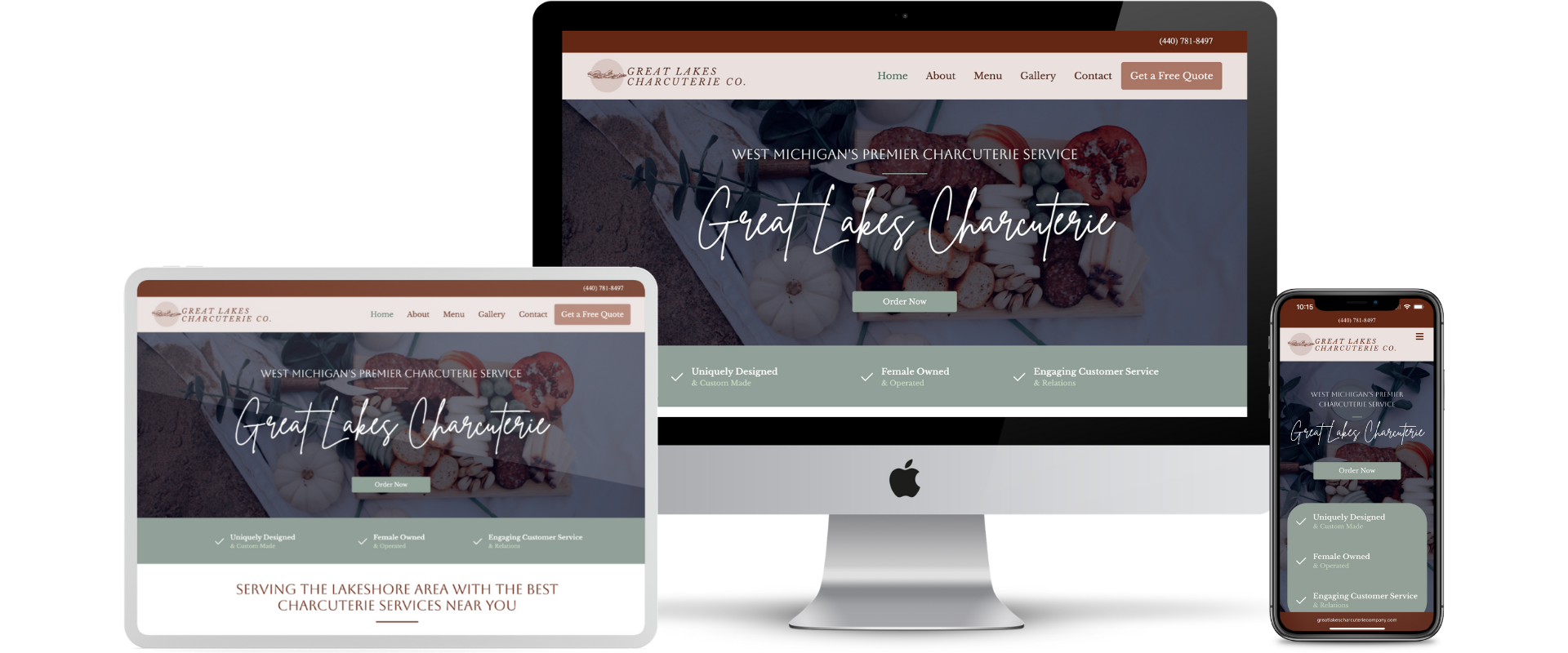 responsive web design: great lakes charcuterie company